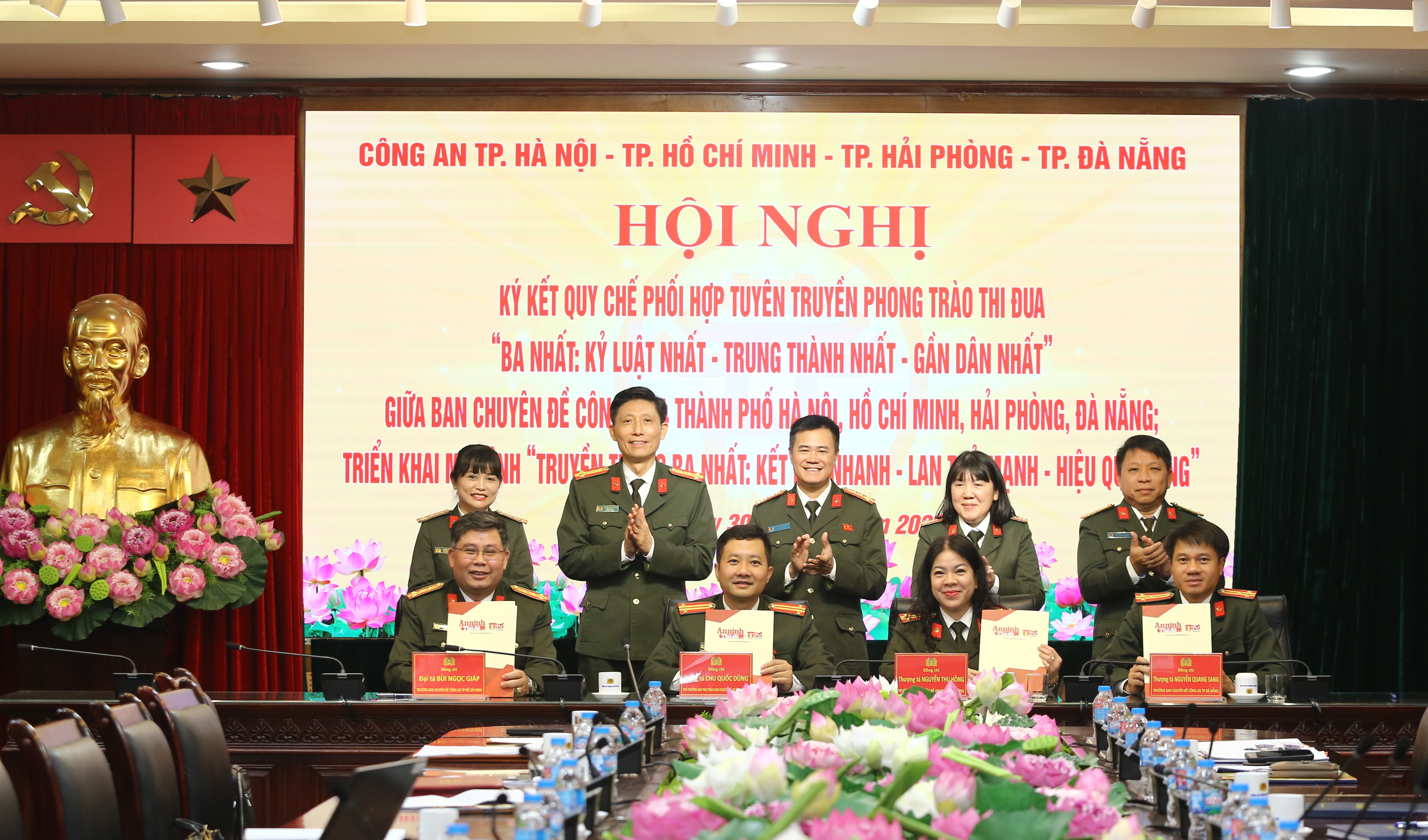 Ban Chuyên đề CATP Hà Nội, Hồ Chí Minh, Hải Phòng và Đà Nẵng ký quy chế phối hợp, tập trung thực hiện hiệu quả phong trào thi đua 